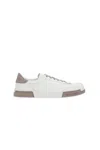 Dolce & Gabbana Portofino Yatch Sneakers In Calfskin Color White And Dove Grey In Red