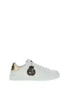 Dolce & Gabbana Iconic Leather Sneakers With Embroidered Crest And Luxurious Detailing In White