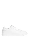 Dolce & Gabbana Portofino Light White Sneakers With Logo Patch On The Tongue And Tonal Logo Lettering On The Heel In