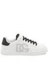 Dolce & Gabbana White And Black Leather Sneakers