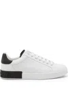 Dolce & Gabbana Leather Panelled Sneakers In White