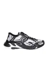 Dolce & Gabbana Two-tones Fabric Dragon Sneakers For Men In Black