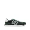 Dolce & Gabbana Multicolor Suede And Mesh Dg Aria Sneakers In Green