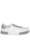 Dolce & Gabbana Portofino Yatch Sneakers In Calfskin Color White And Dove Grey In White