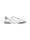 Dolce & Gabbana Portofino Yatch Sneakers In Calfskin Color White And Dove Grey In White