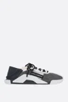Dolce & Gabbana Sneakers Mesh Panel Pull Tab Heel In Anthracite+ivory