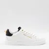 Dolce & Gabbana White Low Top Sneakers With Logo Lettering On The Tongue And Logo Detail On The Heel In Leather Woma