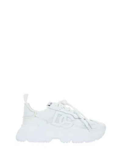 Dolce & Gabbana Daymaster White Leather Sneakers