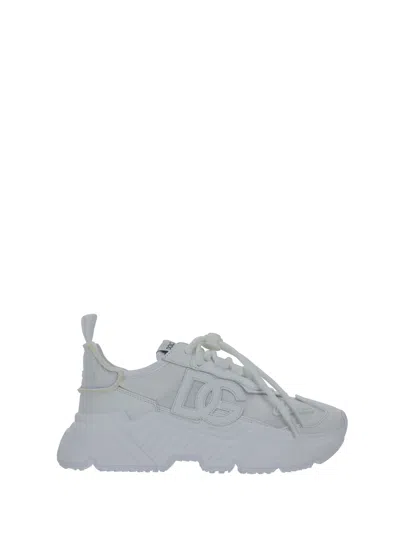 Dolce & Gabbana Daymaster White Leather Sneakers
