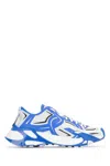 Dolce & Gabbana Fast In Maglina Panelled Sneakers In Biancobluette