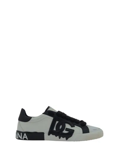 Dolce & Gabbana Sneakers In Bianco/nero