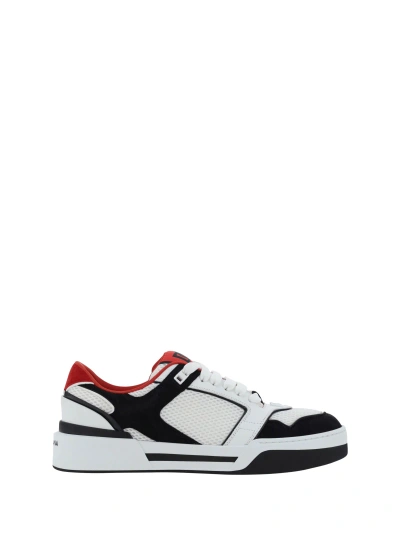 Dolce & Gabbana Sneakers In Bianco/nero/rosso