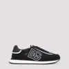 Dolce & Gabbana Dg Cushion Lace-detailed Suede Sneakers Shoes In Black