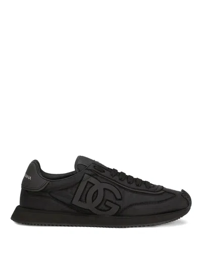Dolce & Gabbana Runner Panelled Shell Sneakers In Black