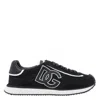 Dolce & Gabbana Dg Cushion Sneakers In Calfskin And Fabric In Multi