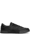 Dolce & Gabbana Gray Calfskin Portofino Yacht Sneakers In Black