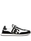 Dolce & Gabbana Men Two-tone Mesh And Suede Dg Aria Sneakers In Black