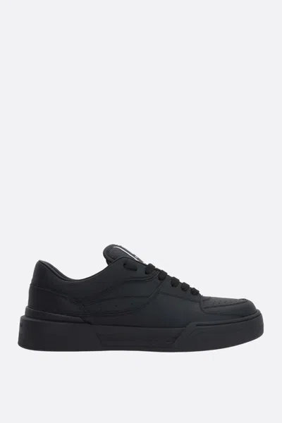 Dolce & Gabbana New Roma Leather Sneakers In Black