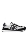 Dolce & Gabbana Mixed-material Dg Cushion Sneakers In Blanco