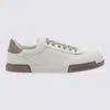 Dolce & Gabbana Portofino Yatch Sneakers In Calfskin Color White And Dove Grey In White