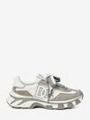 Dolce & Gabbana Dg Country Road Sneaker In Leather And Fabric In White