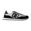 Dolce & Gabbana Mixed-material Dg Cushion Sneakers In Black