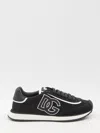 Dolce & Gabbana Dg Cushion Lace-detailed Suede Sneakers Shoes In Black