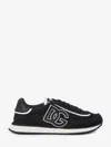 Dolce & Gabbana Dg Cushion Lace-detailed Suede Sneakers Shoes In Black