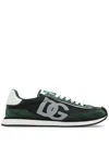 Dolce & Gabbana Multicolor Suede And Mesh Dg Aria Sneakers In Green