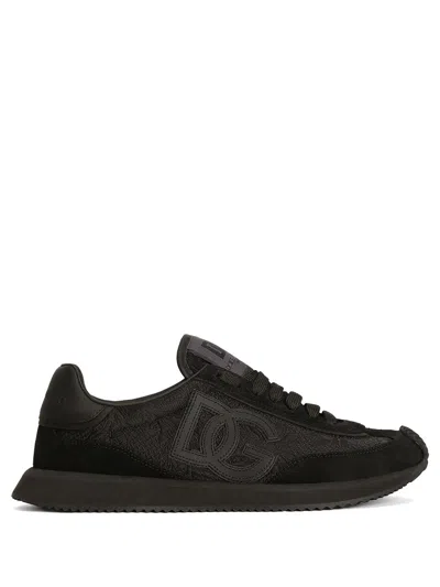 Dolce & Gabbana Sneakers Dg Cushion In Tessuto In Black