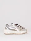 Dolce & Gabbana White/oth Kids' Branded Leather And Mesh Trainers Eur 37 / 4 Uk In Multi