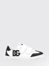 Dolce & Gabbana White/blk Kids' Original Leather Low-top Trainers Eur 36 /3.5 Uk In White