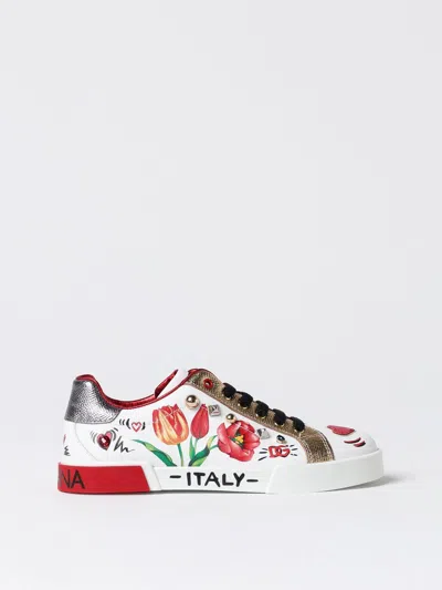 Dolce & Gabbana Kids' Portofino Light Sneakers In White