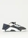 Dolce & Gabbana Ns1 Slip On Sneakers In Mixed Materials In Charcoal