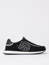 Dolce & Gabbana Dg Cushion Lace-detailed Suede Sneakers Shoes In Black