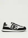 Dolce & Gabbana Multicolor Mesh And Split Leather Cushion Sneakers In Black