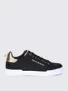 Dolce & Gabbana Black Leather Sneakers In Black
