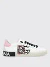 Dolce & Gabbana Portofino Vintage Leather Sneakers In Red