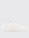 Dolce & Gabbana Women Portofino Low-top Leather Sneakers With Lateral Monogram In Weiss 1