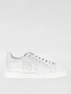 Dolce & Gabbana Women Portofino Low-top Leather Sneakers With Lateral Monogram In Weiss 1