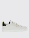 Dolce & Gabbana White Low Top Sneakers With Logo Lettering On The Tongue And Logo Detail On The Heel In Leather Woma