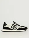 Dolce & Gabbana Black And White Low Top With Lace Details And Dg Patch On The Side In Black
