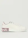 Dolce & Gabbana Portofino Sneakers In Nappa Leather In White