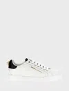 Dolce & Gabbana White Low Top Sneakers With Logo Lettering On The Tongue And Logo Detail On The Heel In Leather Woma In White