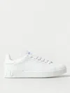 Dolce & Gabbana White Calfskin Portofino Sneakers In White