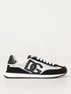 Dolce & Gabbana Multicolor Mesh And Split Leather Cushion Sneakers In Black