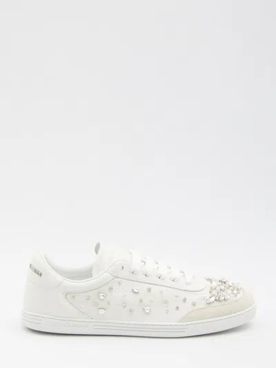 DOLCE & GABBANA SNEAKERS EMBELLISHED WITH RHINESTONES