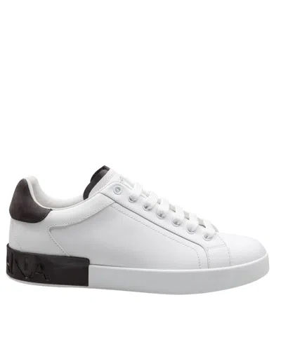 Dolce & Gabbana Sneakers From The Portofino Line In Calfskin In White