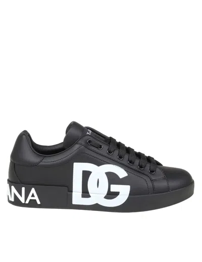 Dolce & Gabbana Sneakers From The Portofino Line In Nappa Calfskin In Black