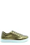 Dolce & Gabbana Gold Leather Logo London Men Sneaker Men's Shoes In Gold